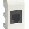 Розетка RJ-45 Brava 1 модуль слоновая кость (75457S) Розетка компьютерная с одним разъёмом