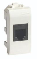 Розетка RJ-45 Brava 1 модуль слоновая кость (75457S) Розетка компьютерная с одним разъёмом