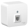 BLANCA розетка RJ11 1-местная, открытой установки, белый (BLNIA011001) Розетка телефонная с изолированной пластиной