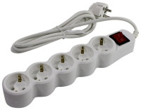 SP5W-230 Сетевой фильтр 5 розеток, 3м, белый