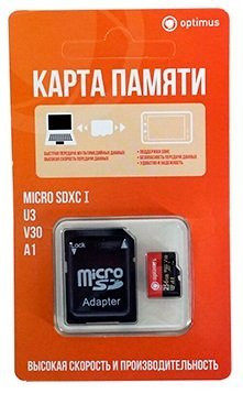 MicroSDXC 256Gb (Optimus) Карта памяти microSDXC, 256 ГБ, Class 10