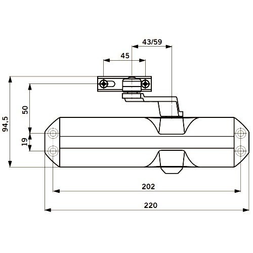TS-68 (коричневый) Доводчик дверной
