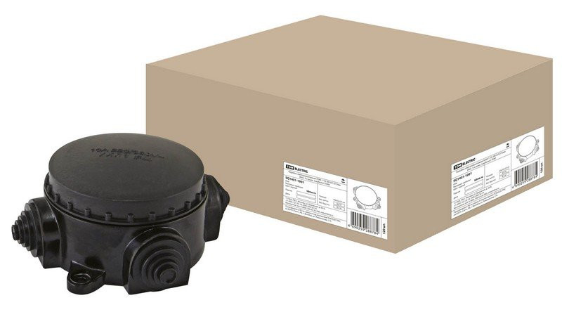 КЭМ 1-10-3М ОП D72мм IP44, 3-х рожковая (карболит) TDM (SQ1401-1001) Коробка электромонтажная