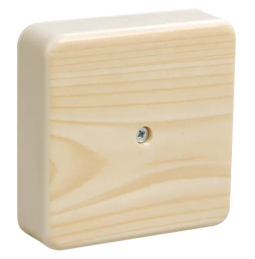 Коробка распаячная КМ41212-04 75х75х20 открытой проводки (6 клемм 6 мм²) сосна (UKO10-075-075-020-K34) Коробка распаячная безгалогенная (HF)