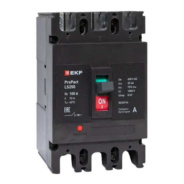 LS250 25кА 3P 100А ProPact (mccb-250-25-3-100-ls) Автоматический выключатель в литом корпусе