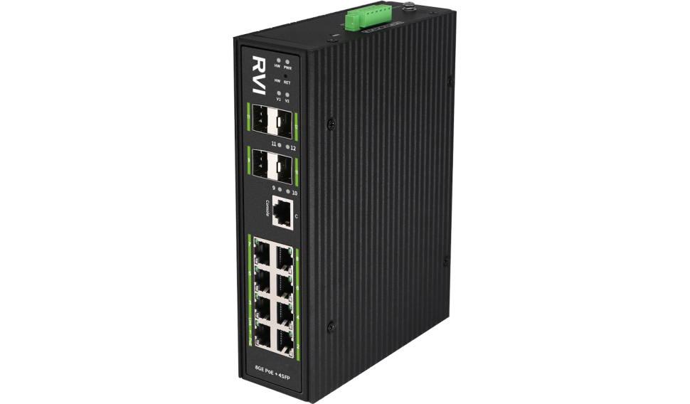 RVi-1NSIM8GP-4S Коммутатор с питанием по PoE