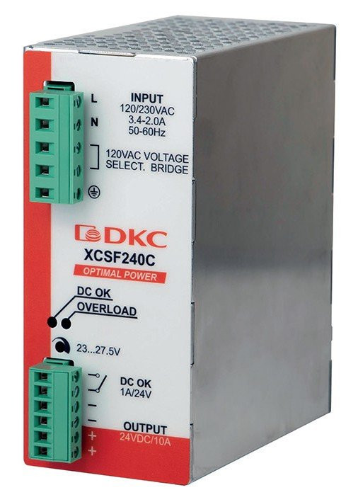 Источник питания однофазный, 240Вт, 10А, 24В, с ORing диодом (XCSF240CP) Импульсный источник питания