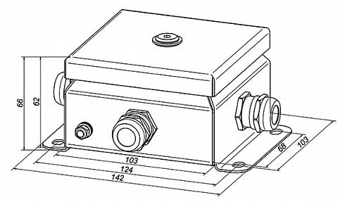 КМ IP66-1010нерж 4 вводов (без DIN рейки) Коробка монтажная общего назначения