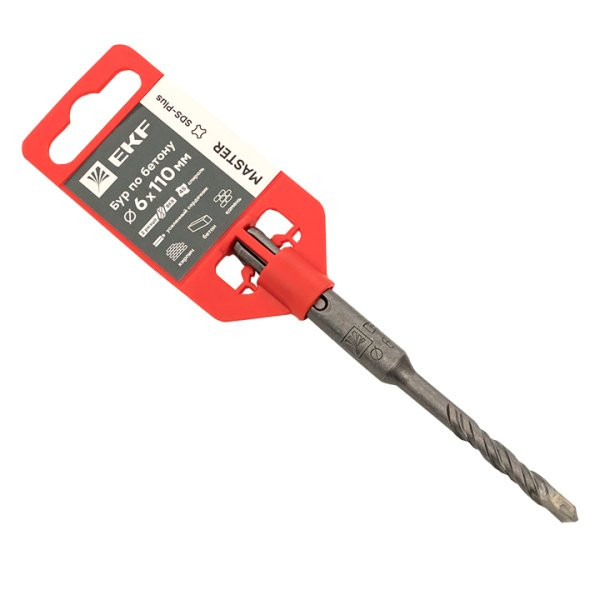 Бур по бетону SDS-plus 6х110 мм (2 резца) Master (db-6-110-2х4) Бур по бетону