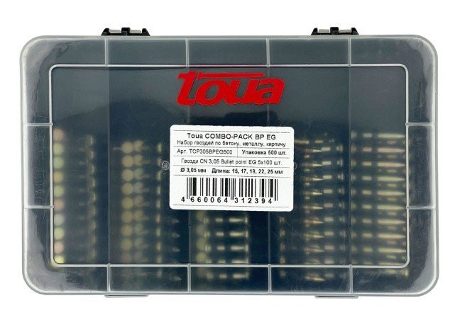 Набор Toua COMBO-PACK BP 3.05 EG (500 шт) (TCP305BPEG500) Гвозди