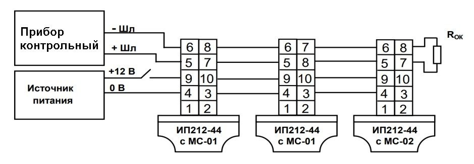 ИП 212-44 с МС-01 (ПТК "ИВС") Извещатель пожарный дымовой оптико-электронный точечный
