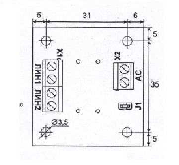 Плата блока согласования акустических систем с Рокот-5 Блок согласования оповещателей пожарных речевых с РОКОТ-5