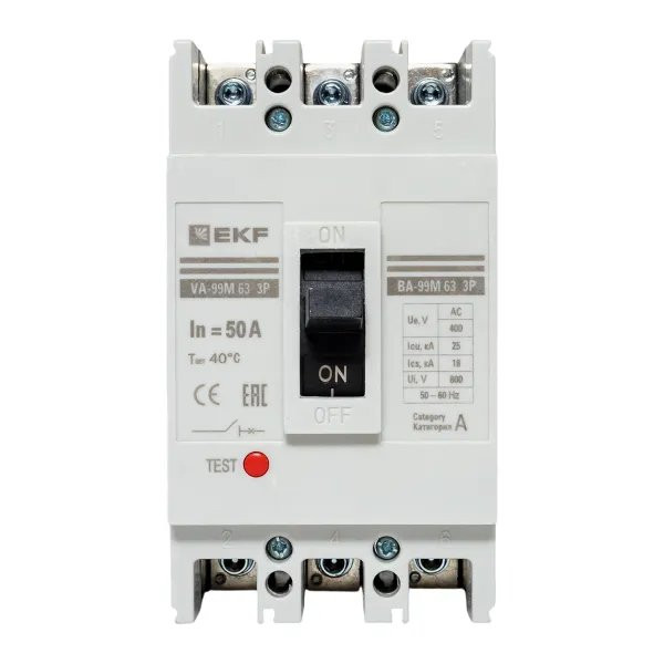 ВА-99М 63/50А 3P 25кА (mccb99-63-50m) Автоматический выключатель в литом корпусе