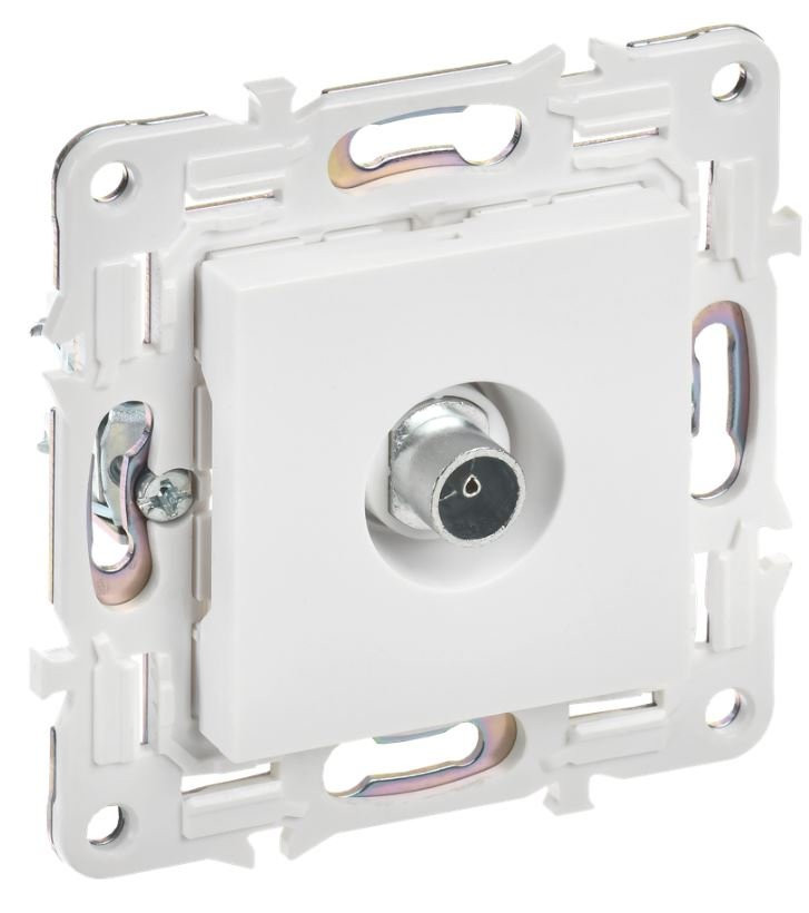 SKANDY Розетка TV оконечная SK-A12W скрытой установки арктический белый (SK-A10-O-K01) Розетка TV