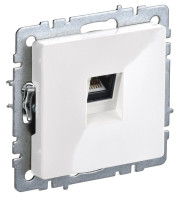 Розетка компьютерная 1-местная RJ45 BRITE РК10-БрБ кат.5E белый (BR-K10-1-K01) Розетка компьютерная