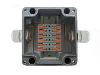 МКС "Мороз", 2В, с клеммниками REXANT, IP66/IP68 Коробка коммутационная металлическая