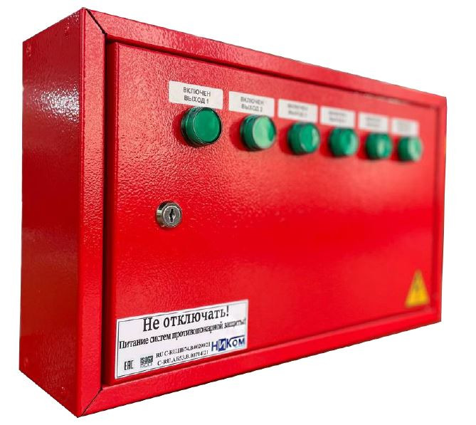 ЩУ-П НИКОМ 230-IP54-1[5/230/6]+И Панель питания электрооборудования систем противопожарной защиты