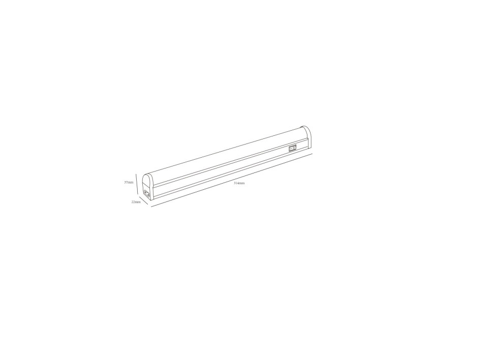 LLED-01-04W-4000-W 4Вт 4000K L314мм (Б0017422) Светильник светодиодный линейный с выключателем
