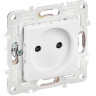 SKANDY Розетка 1-местная SK-R01W без заземления с защитными шторками скрытой установки 10А арктический белый (SK-R13-10-K01) Розетка с защитными шторками
