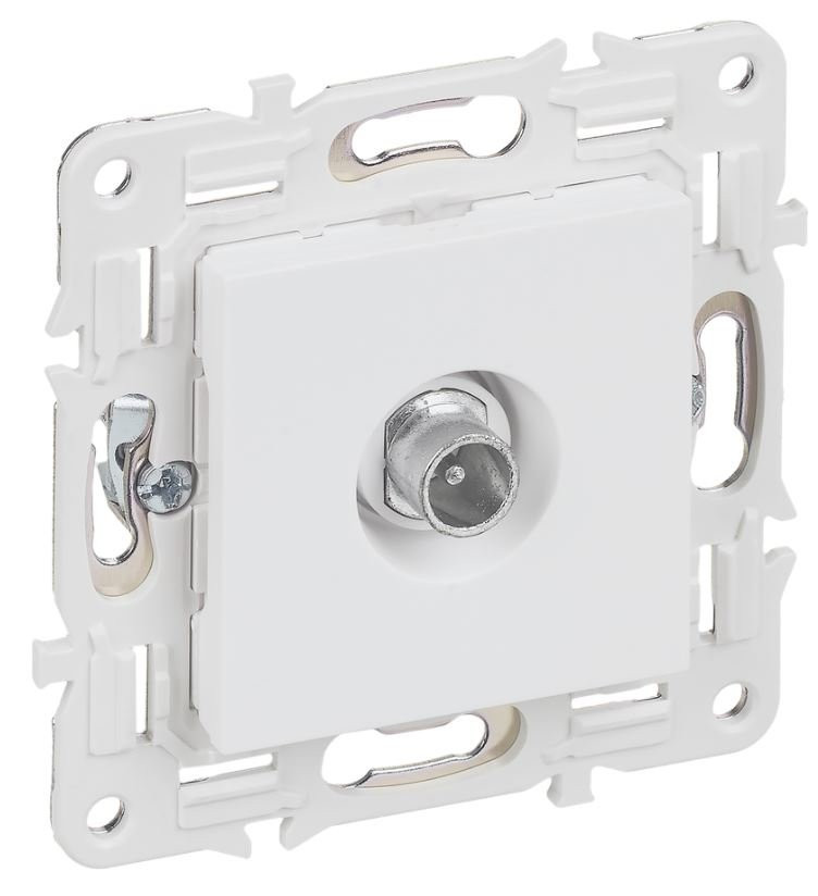 SKANDY Розетка TV проходная SK-A17W скрытой установки арктический белый (SK-A10-P-K01) Розетка TV