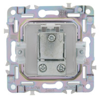 SKANDY Розетка TV проходная SK-A17W скрытой установки арктический белый (SK-A10-P-K01) Розетка TV