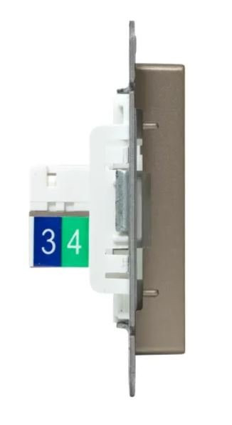 Механизм розетки RJ11, шампань Эпика (UP1-SOC-RJ11) Механизм розетки RJ11