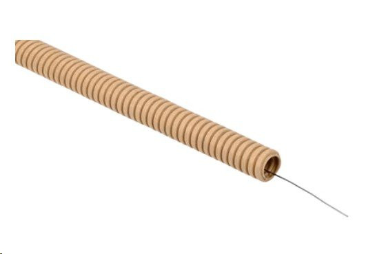 Труба ПВХ легкая сосна с протяжкой D16 ELASTA (ET-TG21-121-016-025-K34) Труба гофрированная, не распространяющая горение