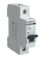 GENERICA ВА47-29М 1P C 32А 4,5кА (MVA21-1-032-C-G) Автоматический выключатель
