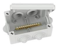 Коробка уравнивания потенциалов, 6 вводов 120х80х50 (NE3112) Коробка уравнивания потенциалов, 12 зажимов