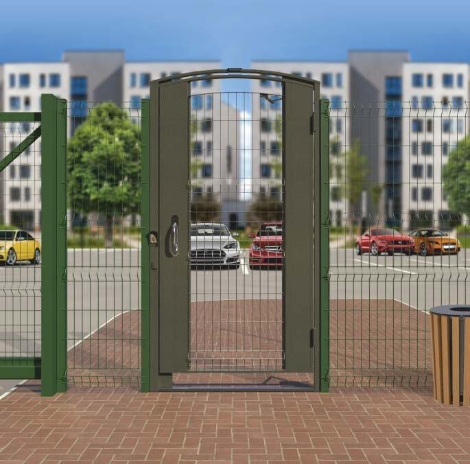 VIZIT-KСН-12-Пр (серый хаки) Калитка