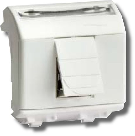 Розетка RJ-45 Brava 2 модуля белая (76655B) Розетка компьютерная с двумя разъёмами