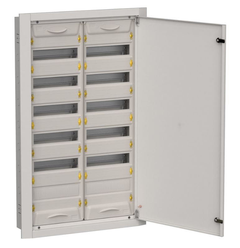Корпус металлический встраиваемый TITAN 5 ЩРв-144 (2х72) 1005х625х130 IP31 одна дверь серый (TI5-50-V-2х072-31-7035) Корпус металлический