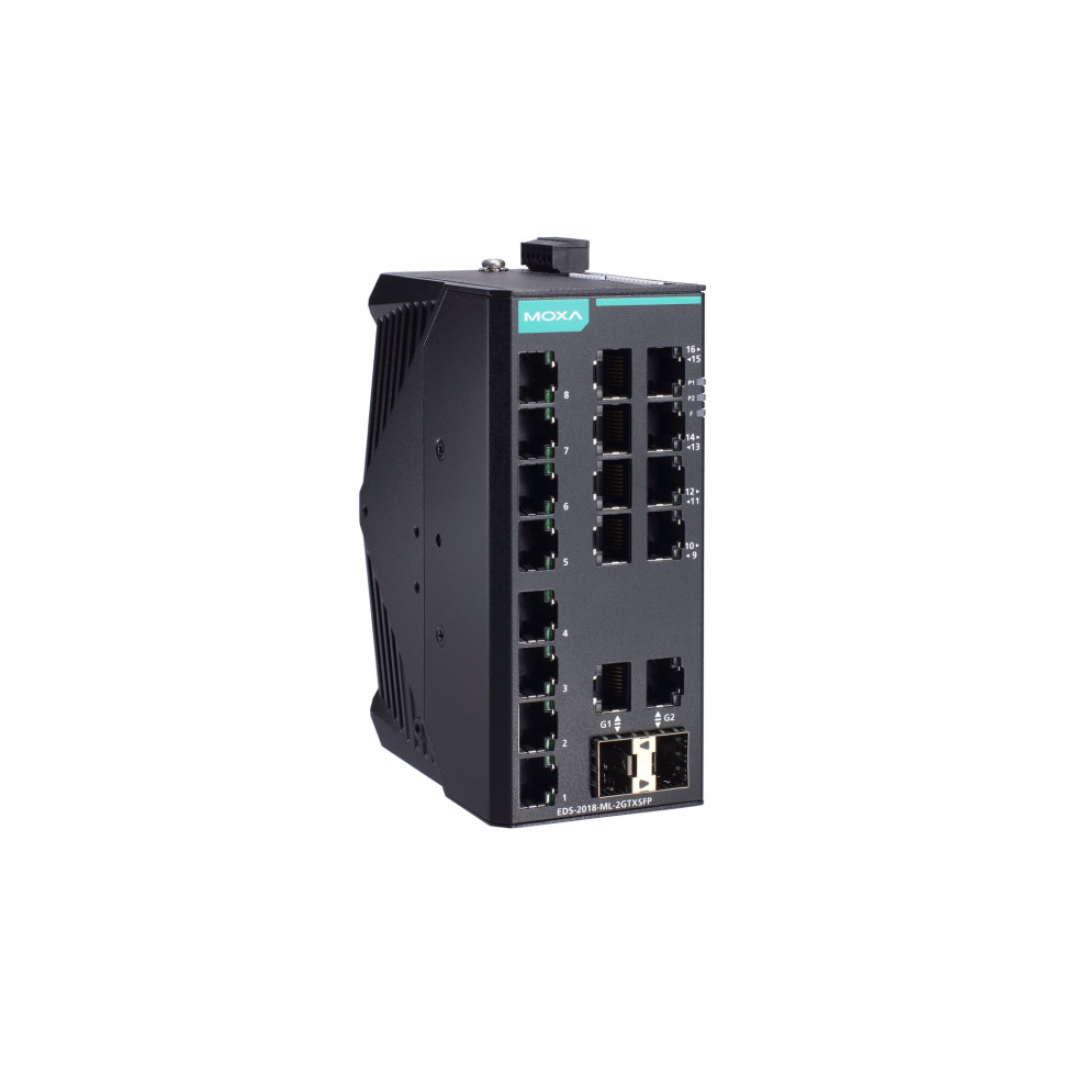 EDS-2018-ML-2GTXSFP Неуправляемый коммутатор 16х10/100BaseT(X), 2х10/100/1000BaseT(X)