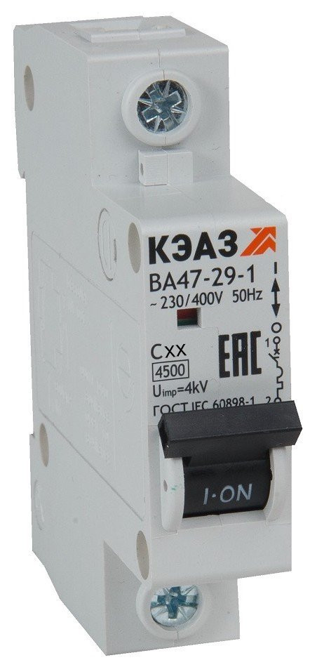 ВА47-29-1C6А-УХЛ3 КЭАЗ (318208) Выключатель автоматический модульный