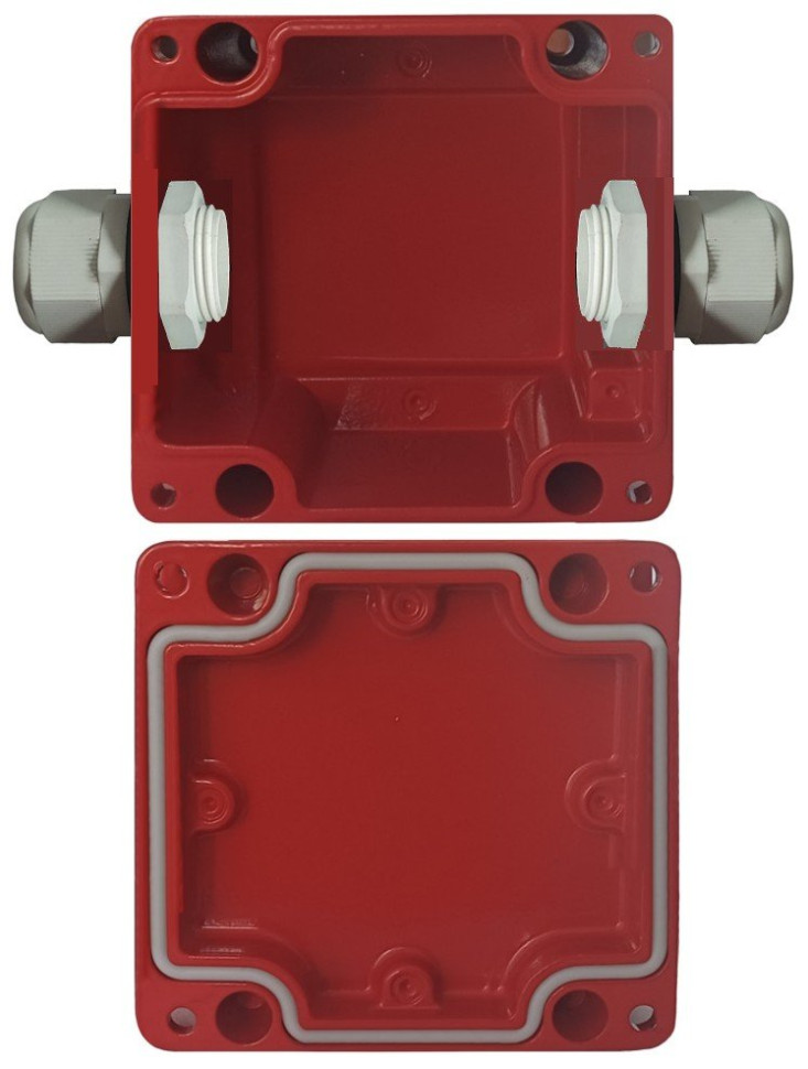 МКС "Мороз", 2В, IP66/IP68, красный Коробка коммутационная металлическая