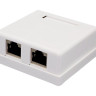 Розетка настенная RJ-45, 8P8C, Cat.6, 2 порта FTP (10-0353) Компьютерная розетка