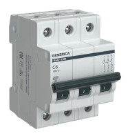 GENERICA ВА47-29М 3P C 6А 4,5кА (MVA21-3-006-C-G) Автоматический выключатель