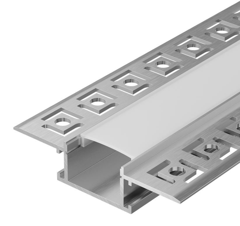 Профиль алюминиевый для LED ленты 6114 2м опал (LSADD6114-SET1-2-K4-1-04) Профиль алюминиевый для светодиодной ленты