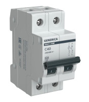 GENERICA ВА47-29М 2P C 40А 4,5кА (MVA21-2-040-C-G) Автоматический выключатель