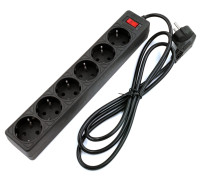 SP6B-530 GARDA Сетевой фильтр 6 розеток, 3м, черный