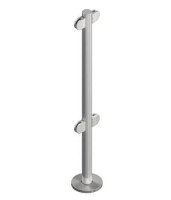 OMA-04.466.C0 (КЛАССИКА) Стойка ограждения, 4 зажима для стекла под углом 180 град