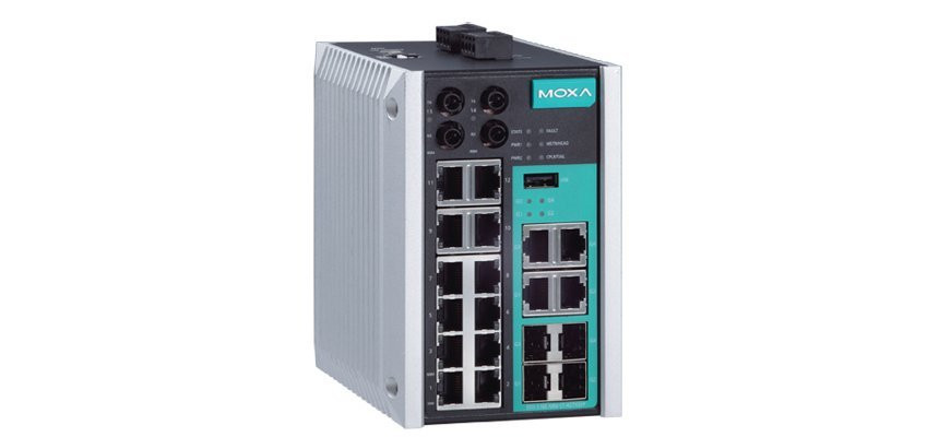 EDS-518E-MM-ST-4GTXSFP Управляемый коммутатор Gigabit Ethernet c портами 12х10/100BaseTX, 4х10/100/1000BaseT(X)