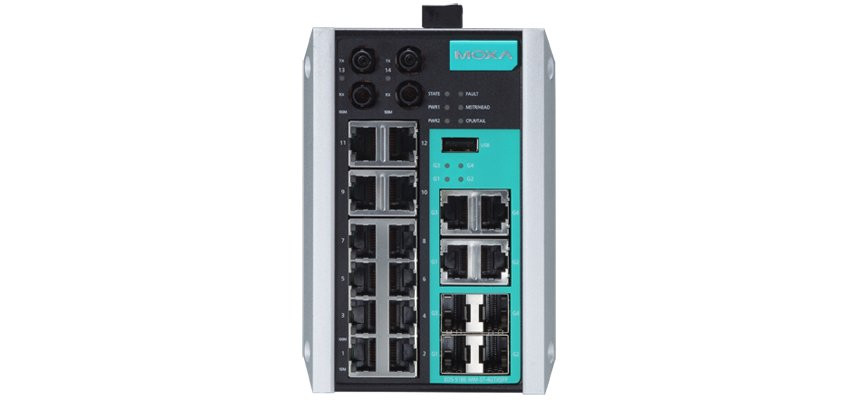 EDS-518E-MM-ST-4GTXSFP Управляемый коммутатор Gigabit Ethernet c портами 12х10/100BaseTX, 4х10/100/1000BaseT(X) EDS-518E-MM-ST-4GTXSFP Управляемый коммутатор Gigabit Ethernet c портами 12х10/100BaseTX, 4х10/100/1000BaseT(X)