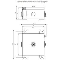 Коробка металлическая черная 110х110х65 (70-0360-9005) Коробка металлическая