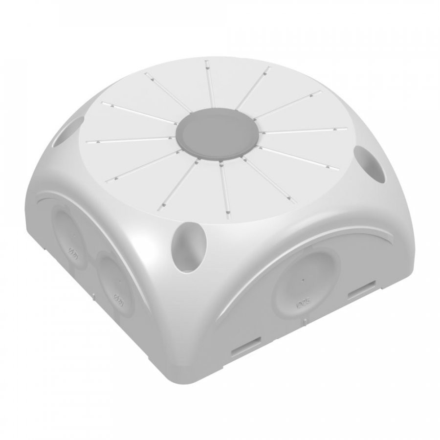 Коробка распределительная 60-0505-9003 для видеокамер двухкомпонентная с мембранами безгалогенная (HF) белая 100х100х50 (60-0505-9003) Коробка монтажная