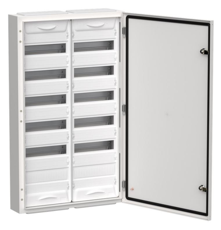 Корпус металлический TITAN 5 ЩРн-144 (2х72) 960х570х140 IP54 одна дверь белый (TI5-50-N-2х072-54) Корпус металлический