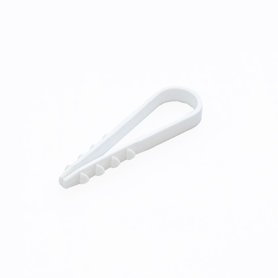 Дюбель-хомут для круглого кабеля 11-18 мм белый (10 шт) (Промрукав) (PR08.6945) Дюбель-хомут