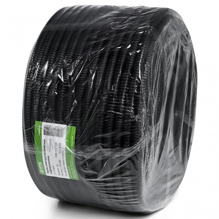 Труба ПНД FRHF D16, черная, с зондом (713-001) Труба гофрированная