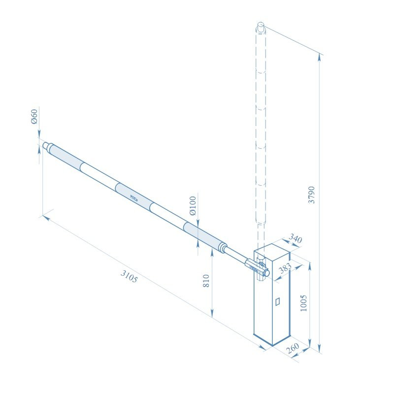 PERCo-GF13 Тумба автоматического шлагбаума