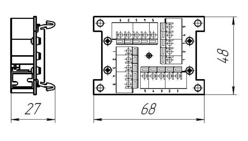 РИ-4 DIN "Аякс" Разветвитель интерфейсов CAN/DMX512/M-Bus/Modbus